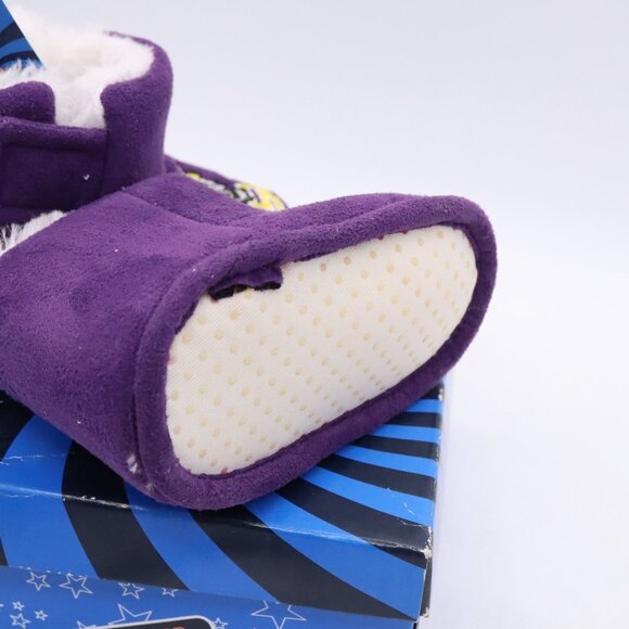 LSU Tigers Embroidered Baby Booties Boots Shoes Faux Suede/Fur Sz 4 New w/ tags - Picture 6 of 7